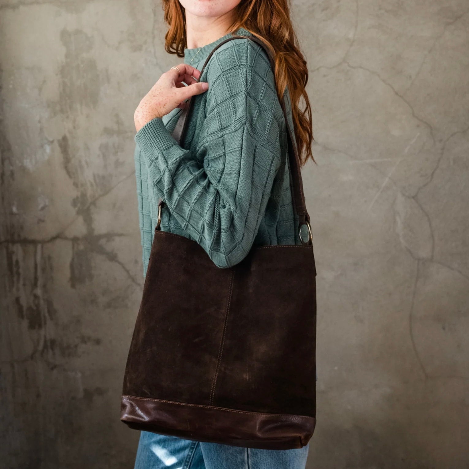 Able cheap leather tote